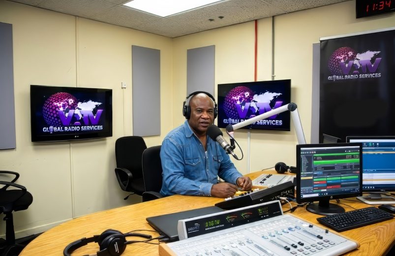 DJ Salum on air in the View Africa Radio studio